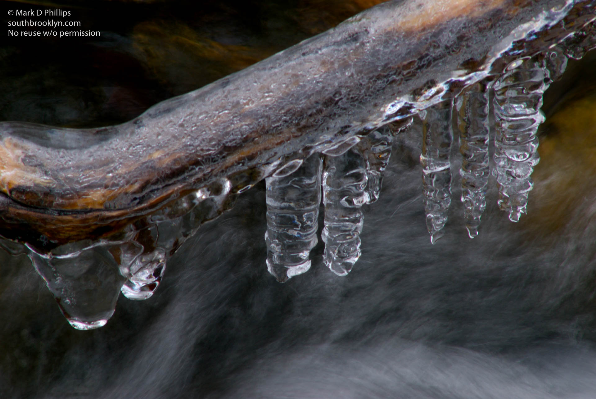 Ice forms