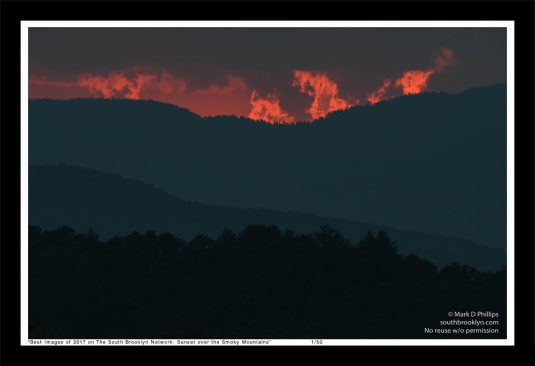 Sunset over the Smoky Mountains